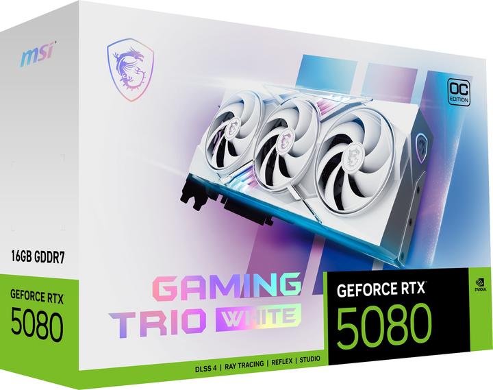 Produktbild MSI GeForce RTX 5080 GAMING TRIO OC WHITE (16 GB)