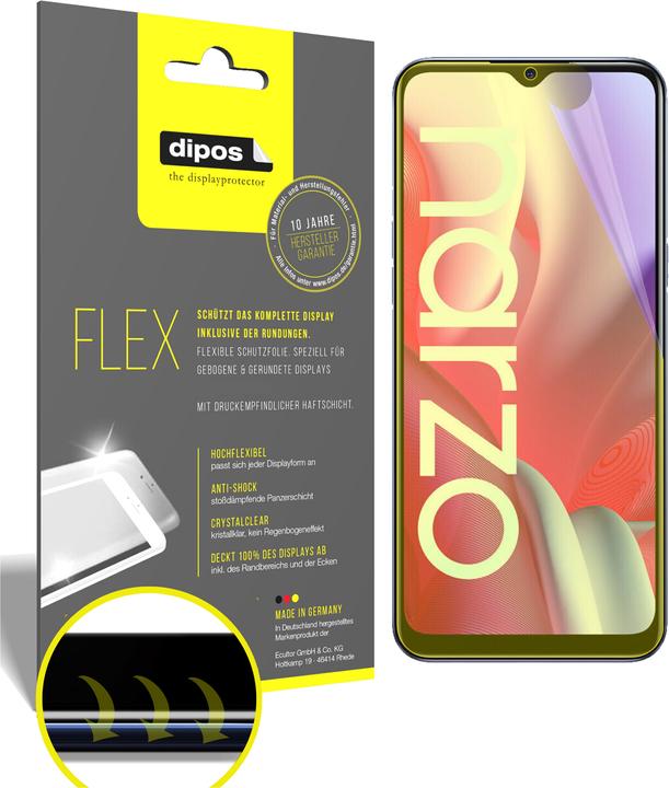 Image du produit Dipos Film de Protection d’écran Full-Cover 3D (2 pièce(s), Realme Narzo 20)