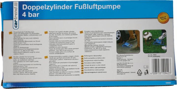 Energie-Label Cartrend Fussluftpumpe
