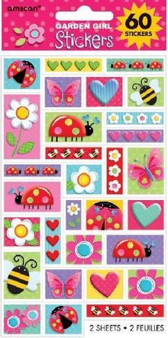 Amscan Garten Blatt mit Stickern 60erPack