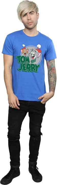 Actual product image Tom & Jerry Mens Christmas Greetings T-Shirt (S)
