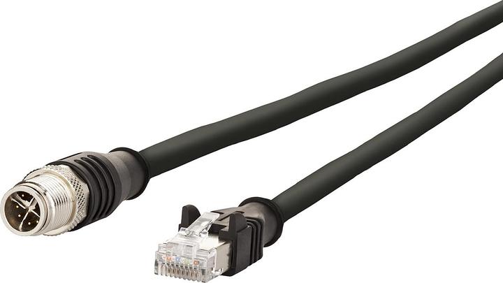 Metz Connect Verbindungsleitung M12 ST-RJ45 ST, 4-polig X-kodiert (F/FTP, CAT6, 5 m)