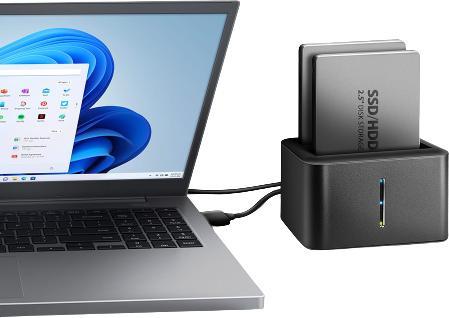 Produktbild Axagon ADSA-D25 storage drive docking station USB 3.2 Gen 1 (3.1 Gen 1) Type micro-B Black (2.5")