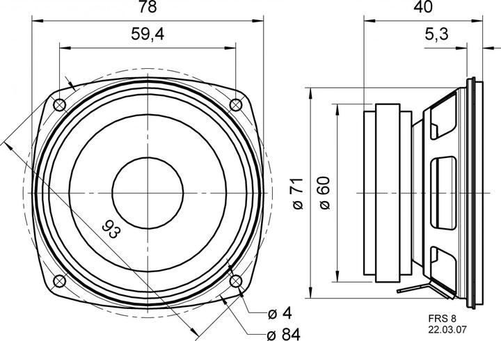 Produktbild Visaton HiFi-Breitbandlautsprecher FRS 8 - 8