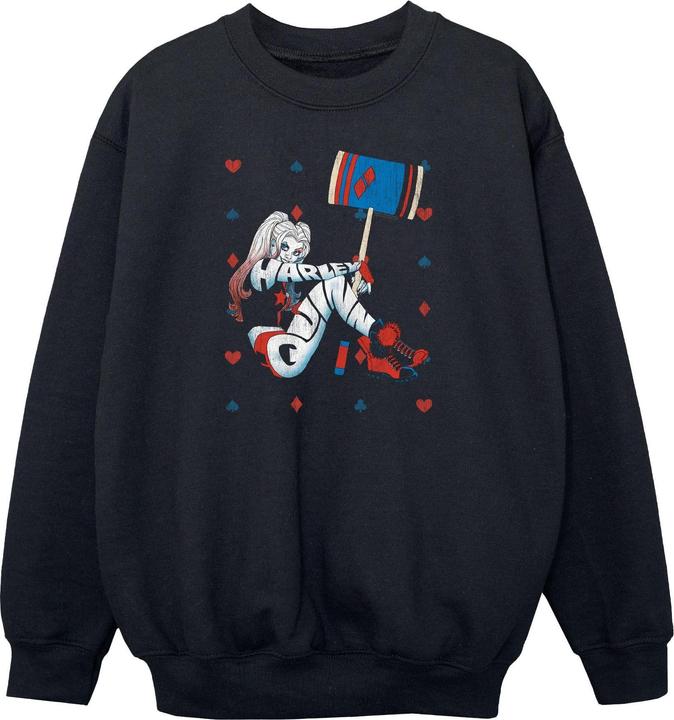 Mädchen Harley Quinn Spielkarten Anzug Sweatshirt