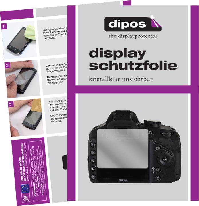 Produktbild Dipos Displayschutzfolie Crystalclear (Displayschutz, Nikon D3200)