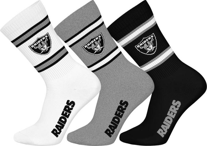 Produktbild Barefoot Las Vegas Raiders 3pk Crew Socks 35-38 (35 - 38)