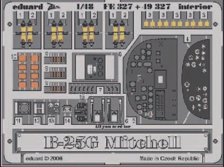 Produktbild Eduard B-25G Mitchell interior Für Accurate Miniatures Bausatz