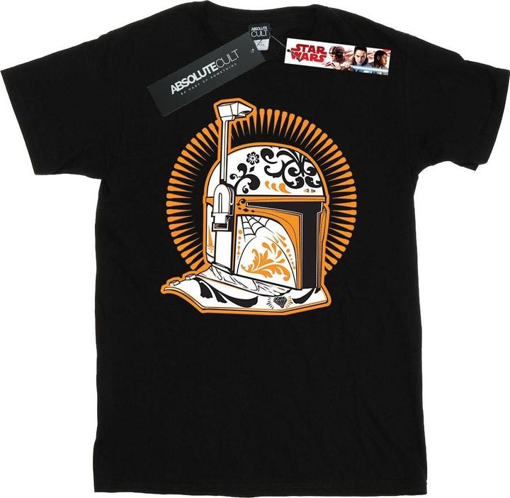 Actual product image Star Wars Mens Boba Fett Dia De Los Muertos T-Shirt (S)