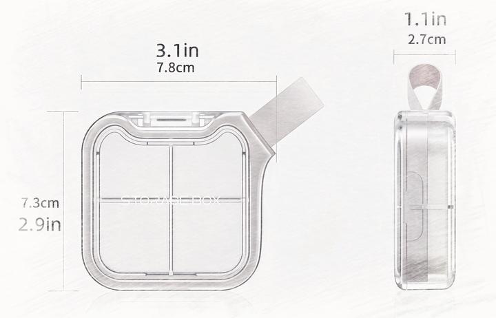 Image du produit Stride Medibox mit 4 Fächern, grün-rosa