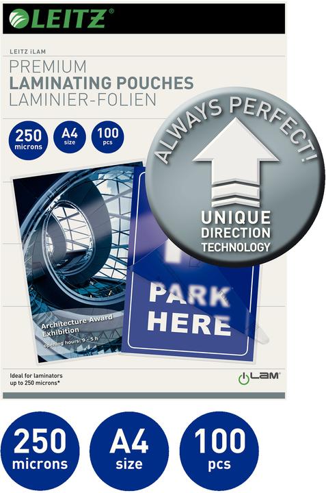 Actual product image Leitz Laminating film (A4, 100 Piece, 250 µm)