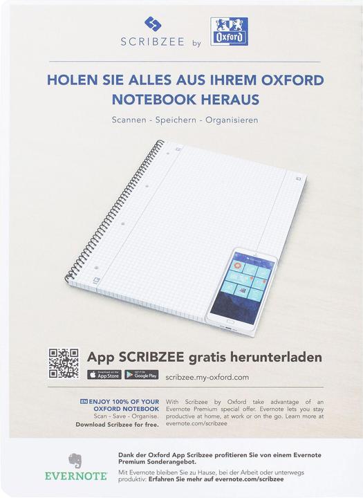 Produktbild Oxford Collegeblock (A4+, Liniert, Weicher Einband)