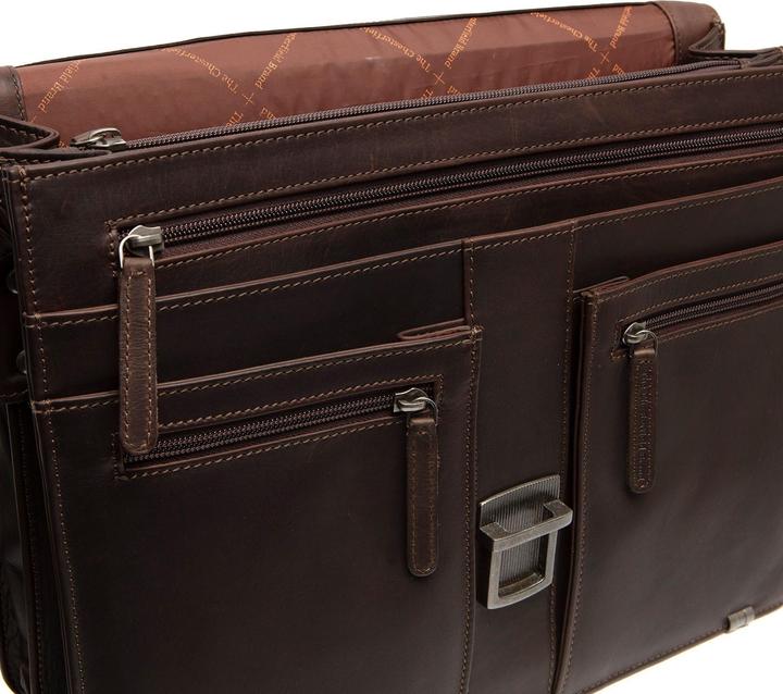 Produktbild The Vegan Cow Chesterfield Brand Leren Aktetas Bruin Stuttgart (16")