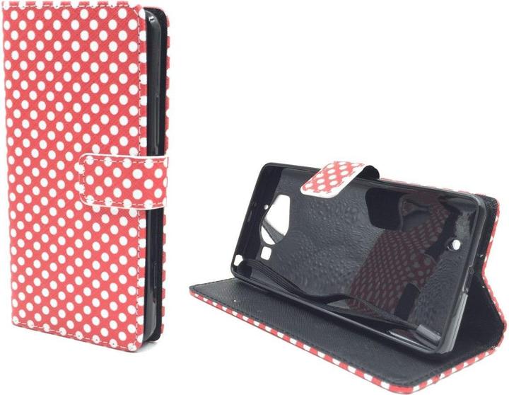 Actual product image König Design Protective Case for Microsoft Lumia 950 Polka Dot Red Bag Cover + 1 Armour Protection Glass (Nokia Lumia 950 XL)