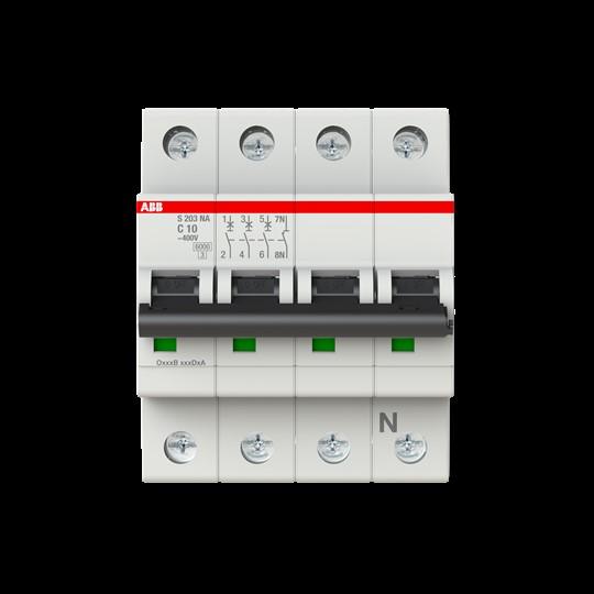Produktbild ABB S203-C10NA Sicherungsautomat C-Char.,6kA,10A,3P,+NA