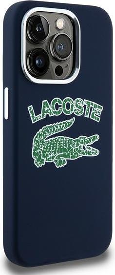 Actual product image Lacoste LCHMP15XUCRV iPhone 15 Pro Max 6.7" granatowy/marine hardcase Silicone Cracked Logo MagSafe (Apple iPhone 15 Pro Max)