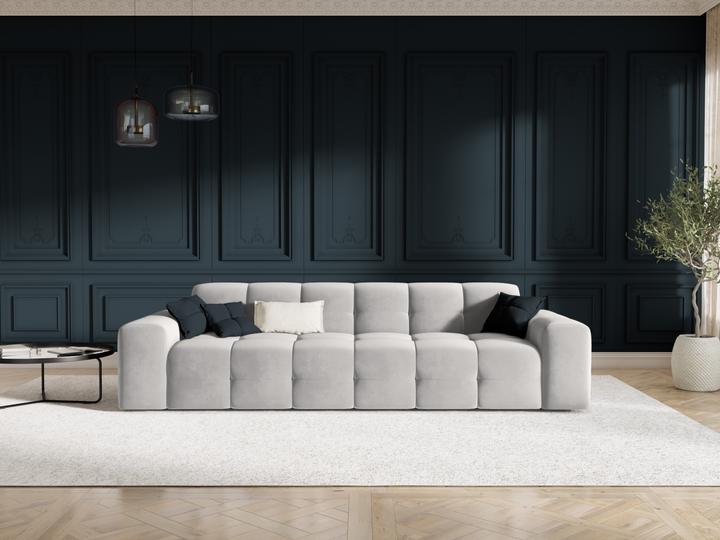 Actual product image Micadoni Velvet Sofa, "Kendal", 4 Seats, 255x103x79Made in Europe (2 person sofa, 3-seater, 4-seater)