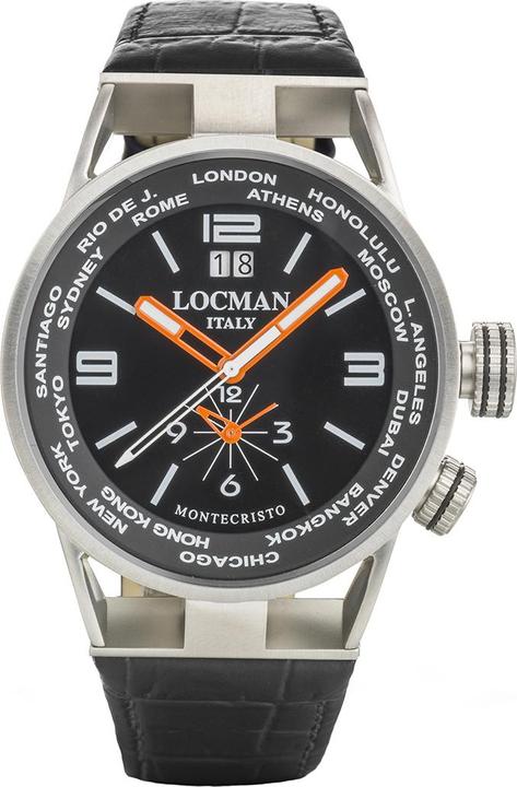 Actual product image Locman Italy Men's Watch Montecristo World Dual Time 44 mm Ref. 0508 (Analogue wristwatch, 44 mm)