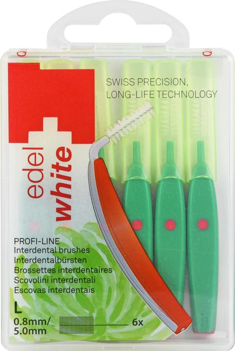 Actual product image Edel + White Interdental brushes L 0.8mm 6 pcs. (6 x, 0.80 mm)