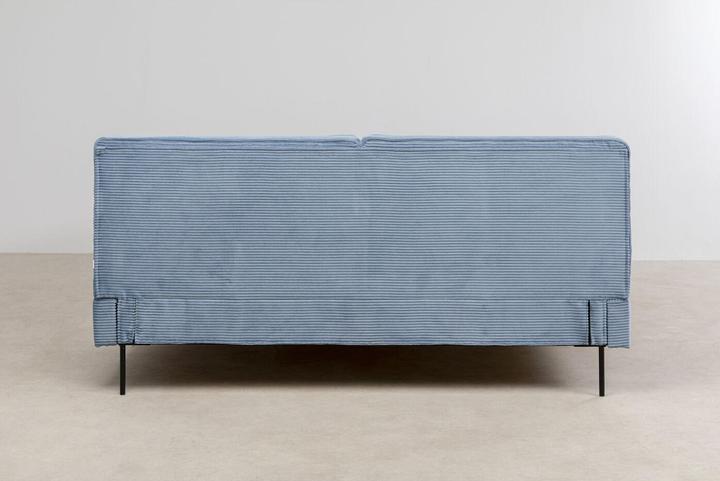 Produktbild Kare Design Bett East Side Cord Blau 180x200cm (180 x 200 cm)