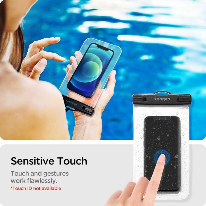Actual product image Spigen A601 Universal Waterproof Case, Clear (pack of 2) (Universal)