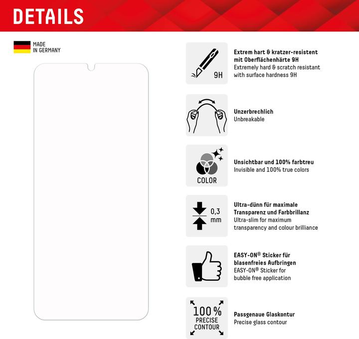 Produktbild Displex Smart Glass, Displayschutzfolie (1 Stück, Xiaomi Redmi 13C 5G, Xiaomi Poco C65, Xiaomi Redmi Note 13 4G)