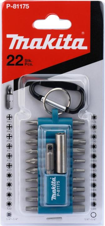 Produktbild Makita DHP 483 Z Akku Schlagbohrschrauber 18 V 40 Nm Brushless + 22 tlg. Bit Set - ohne Akku, ohne (Akkubetrieb)