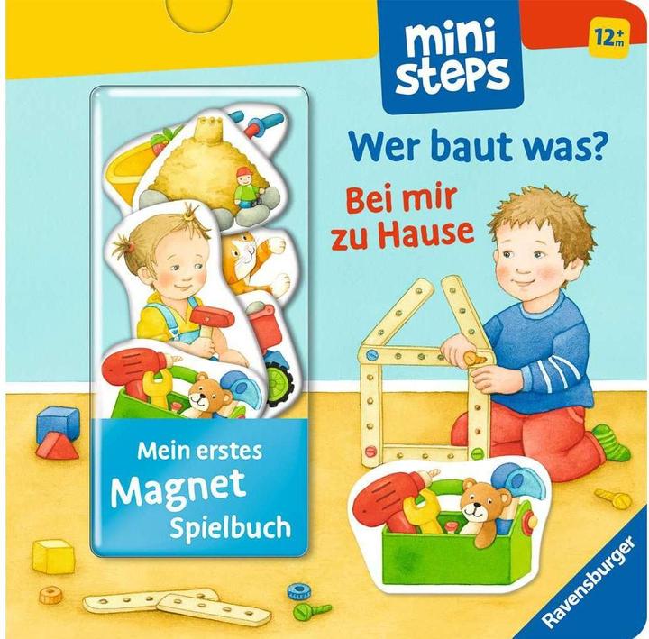 Image du produit Ravensburger les ministeps : Mon premier livre magnétique : Qui construit quoi? Chez moi (Allemand)