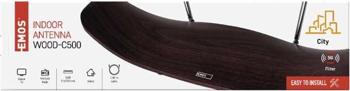 Actual product image Emos J0708 (Indoor antenna, DVB-T / -T2, DAB/ DAB+, LTE)