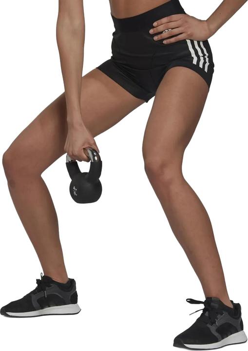 Actual product image adidas Womens/Ladies Hyperglam Triple Stripe Tight Shorts (42 D)