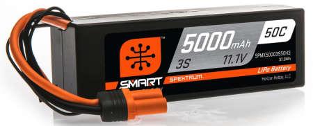 Immagine prodotto Spektrum 5000mAh 3S 11.1V 50C Smart LiPo Hardcase IC3 (11.10 V, 5000 mAh)