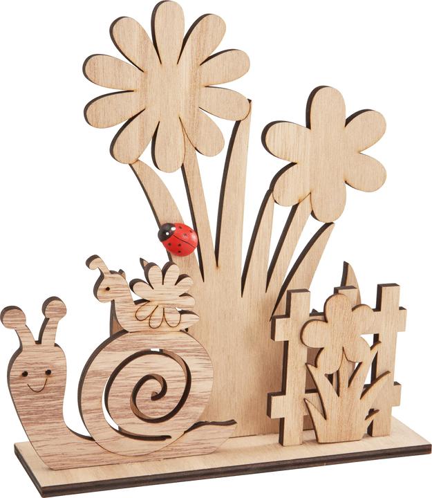 Actual product image VBS Wooden plug-in motif "Snail garden", 6 pieces