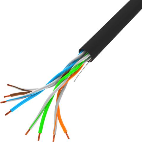 Produktbild Lanberg LAN cable UTP cat.5e 305m solid CCA juodas (U/UTP, CAT5e, 305 m)