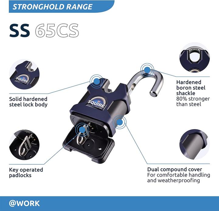 Image du produit Squire Hochsicheres Vorhängeschloss SS65CS