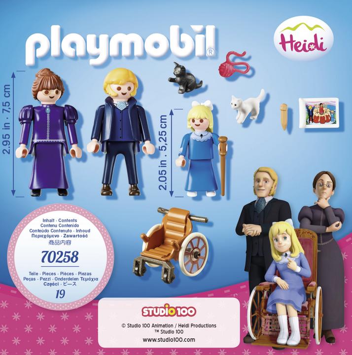 Actual product image Playmobil Clara with father and Fräulein Rottenmeier (70258, Playmobil Heidi)
