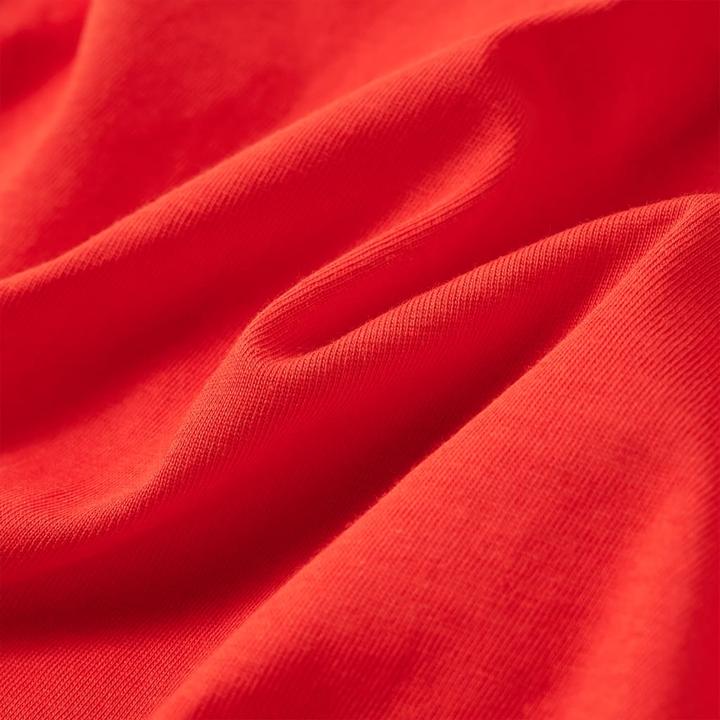 Actual product image VidaXL Children's long-sleeved shirt red 128,Material: 100 % cotton,Colour (128)