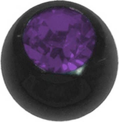 Immagine prodotto Bijouteria Piercing (Cristallo premium, Acciaio chirurgico 316L, Rivestimento PVD (nero))