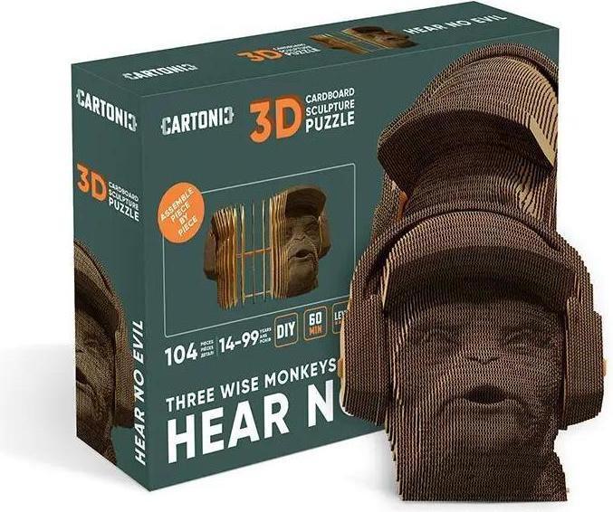 Produktbild Cartonic Affe ""Hear No Evil"" - 3D Modell aus Karton