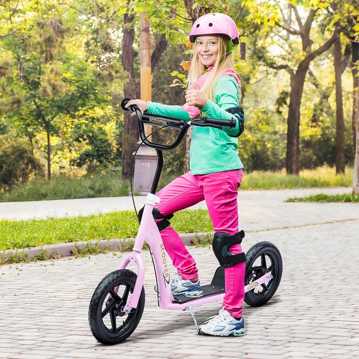 Image du produit Homcom Trottinette Antidérapante, support de vélo en métal pour le stationnement