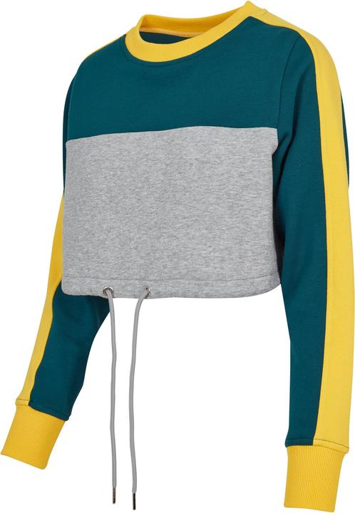 Produktbild Urban Classics Ladies Cropped 3-Tone Stripe Crew (XS)