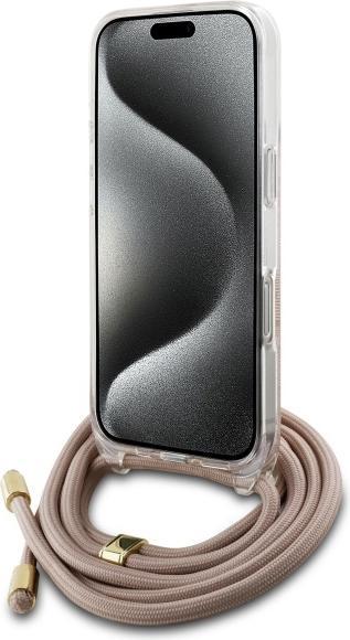 Immagine prodotto Guess GUHCP16SHC4SEP iPhone 16 6,1" różowy/rosa custodia rigida Crossbody Cord 4G Print