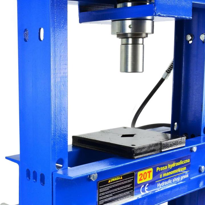 Actual product image GEKO Hydraulic workshop press with pressure gauge and foot pump 20t