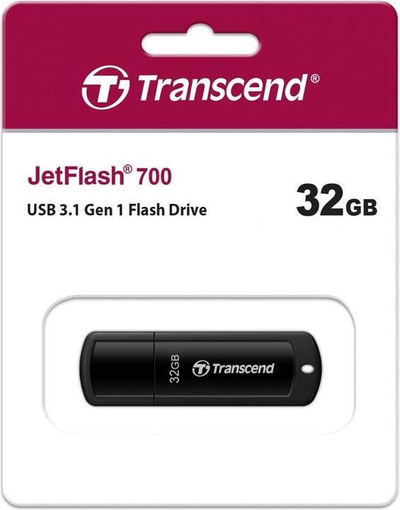 Actual product image Transcend JetFlash 700 (32 GB, USB-A, USB 3.1)