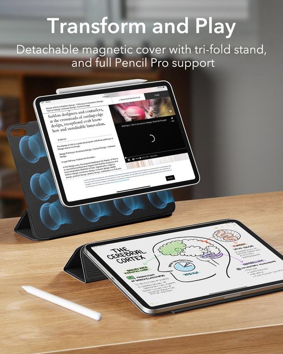 Actual product image ESR Rebound Magnetic Case (iPad Air 13 2024 (M2), iPad Pro 12.9 2020 (4. Gen), iPad Pro 12.9 2022 (6th Gen), iPad Pro 12.9 2021 (5th Gen))
