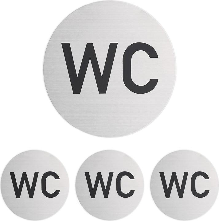 Relaxdays 4x WC Schild
