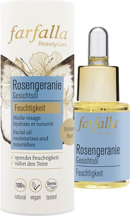 Farfalla Feuchtigkeitsspendendes Gesichtsöl Rosengeranie Öl (15 ml, Gesichtsöl)