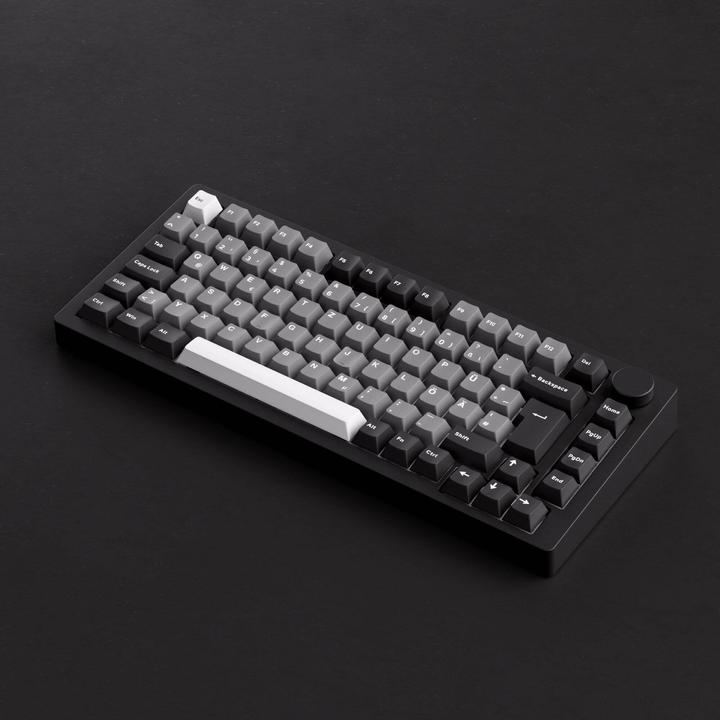 Actual product image Akko MonsGeek M1 V5 VIA Black & Silver Keyboard ISO-DE/UK/Nordic layout Rosewood Switch (DE, Cable, Wireless)