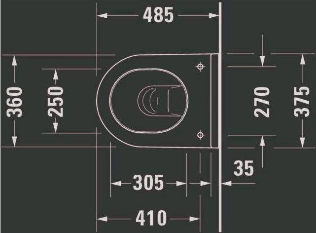 Produktbild Duravit Wand-WC STARCK 3 COMPACT tief, 360x485mm weiss WG