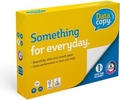 Actual product image Data Copy Copy paper 80g A4 with 4 holes 500 sheets/pack - (500 sheets per pack) (80 g/m², A4)