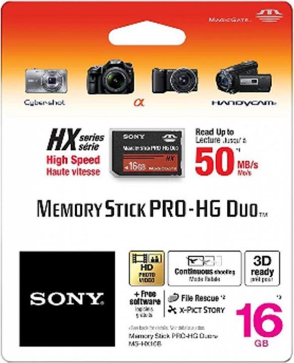 Actual product image Sony Memory Stick Pro-HG Duo (16 GB, Memory Stick Pro HG Duo)